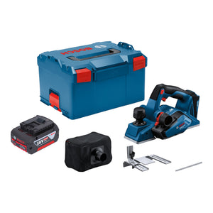 Bosch GHO 18V-26 Professional Akku Hobel 18 V 2,6 mm Brushless + 1x Akku 4,0 Ah + L-Boxx - ohne Ladegerät