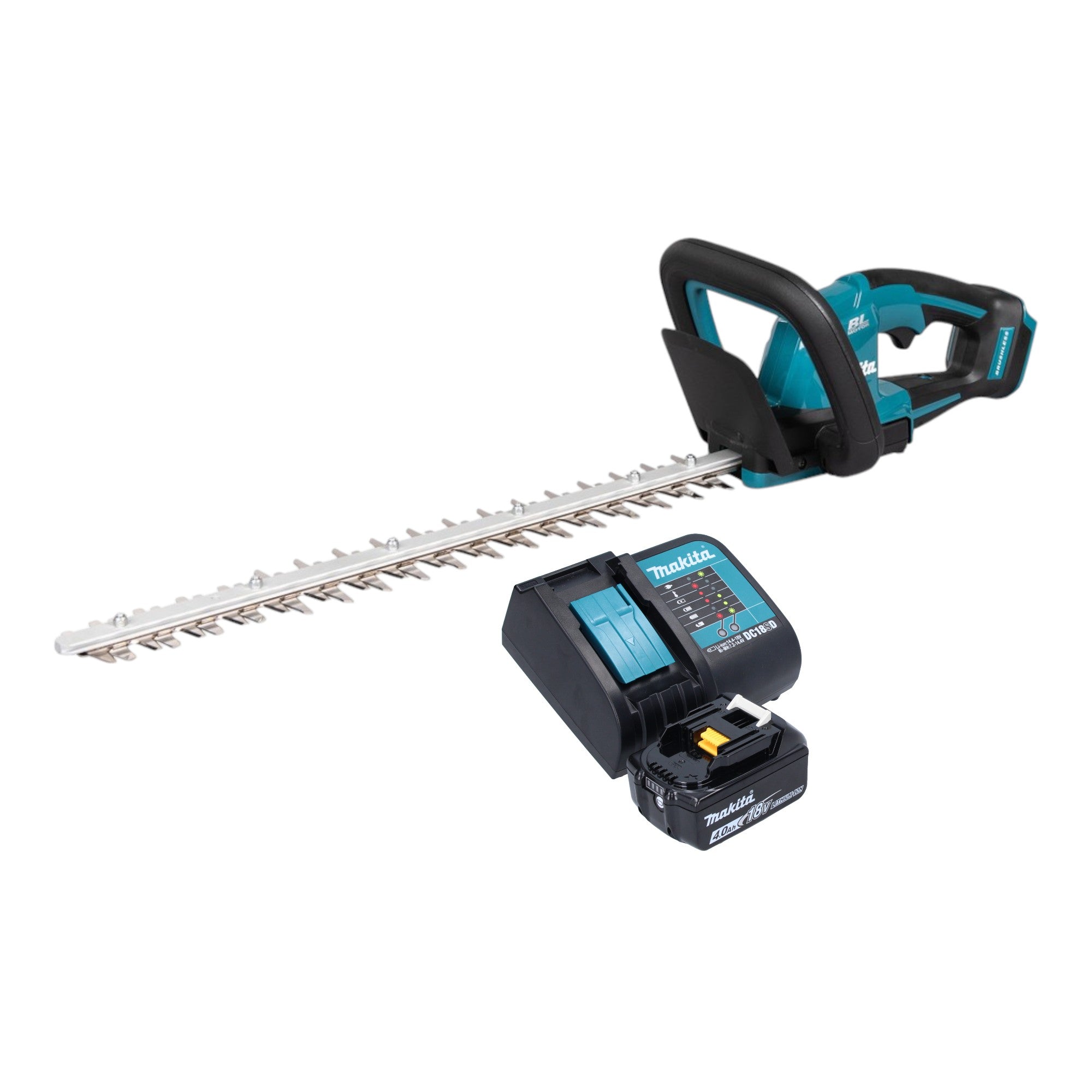 Makita DUH 506 SM Akku Heckenschere 18 V 50 cm Brushless 1x Akku 4 0 Ah Ladegeraet 0 - toolbrothers