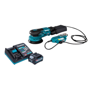 Makita BO 001 CGA101 Akku Exzenterschleifer 40 V max. 125 mm 5,0 mm Hub Brushless + 1x Akku 2,0 Ah + Ladegerät