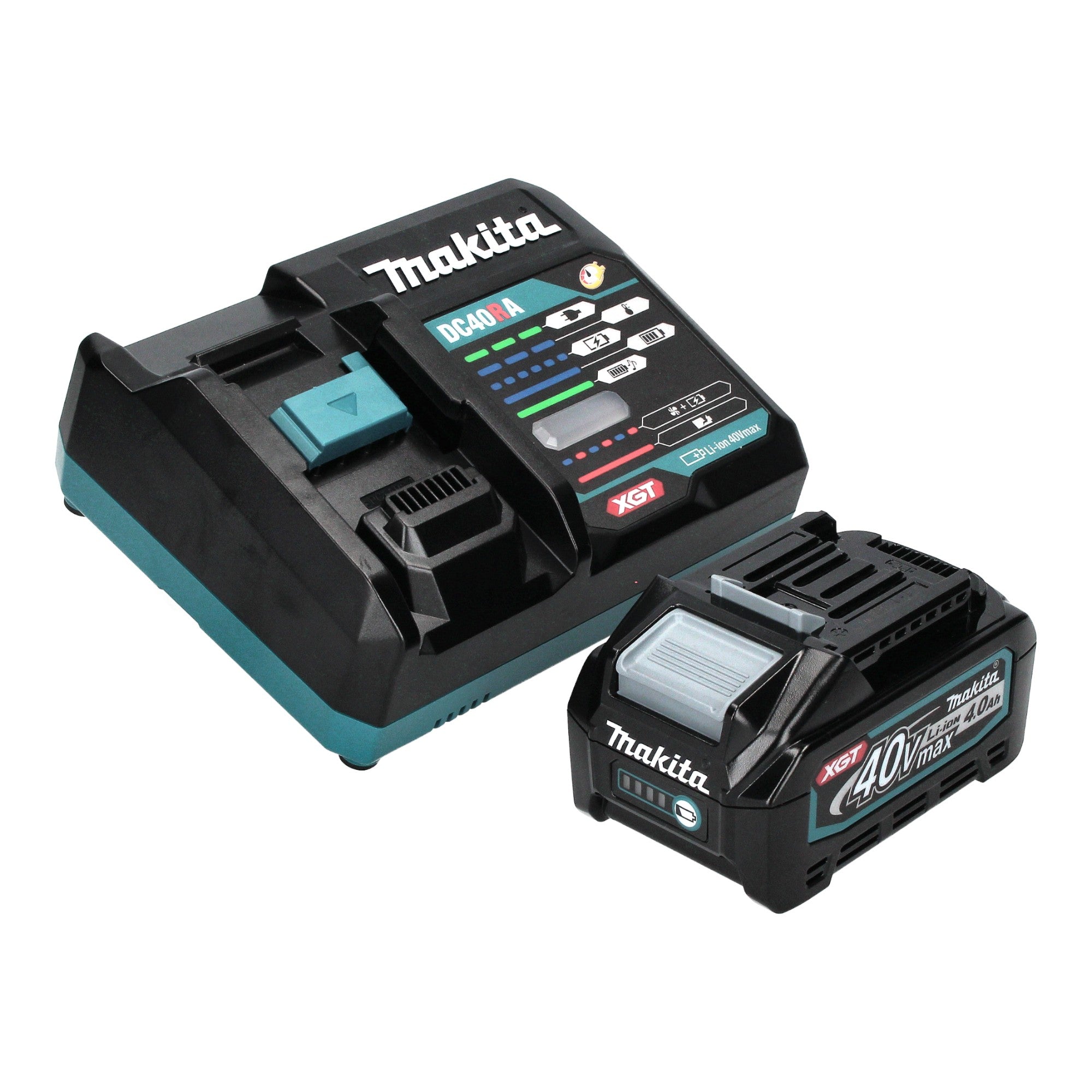 Makita BO 001 CGM101 Akku Exzenterschleifer 40 V max 125 mm 5 0 mm Hub Brushless 1x Akku 4 0 Ah Ladegeraet Makpac 3 - toolbrothers