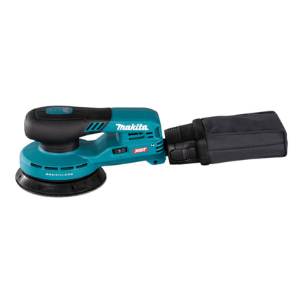 Makita BO 001 CGM201 Lijadora rotorbital sin cable 40 V máx. 125 mm 5,0 mm carrera Sin escobillas + 2x batería 4,0 Ah + cargador + Makpac