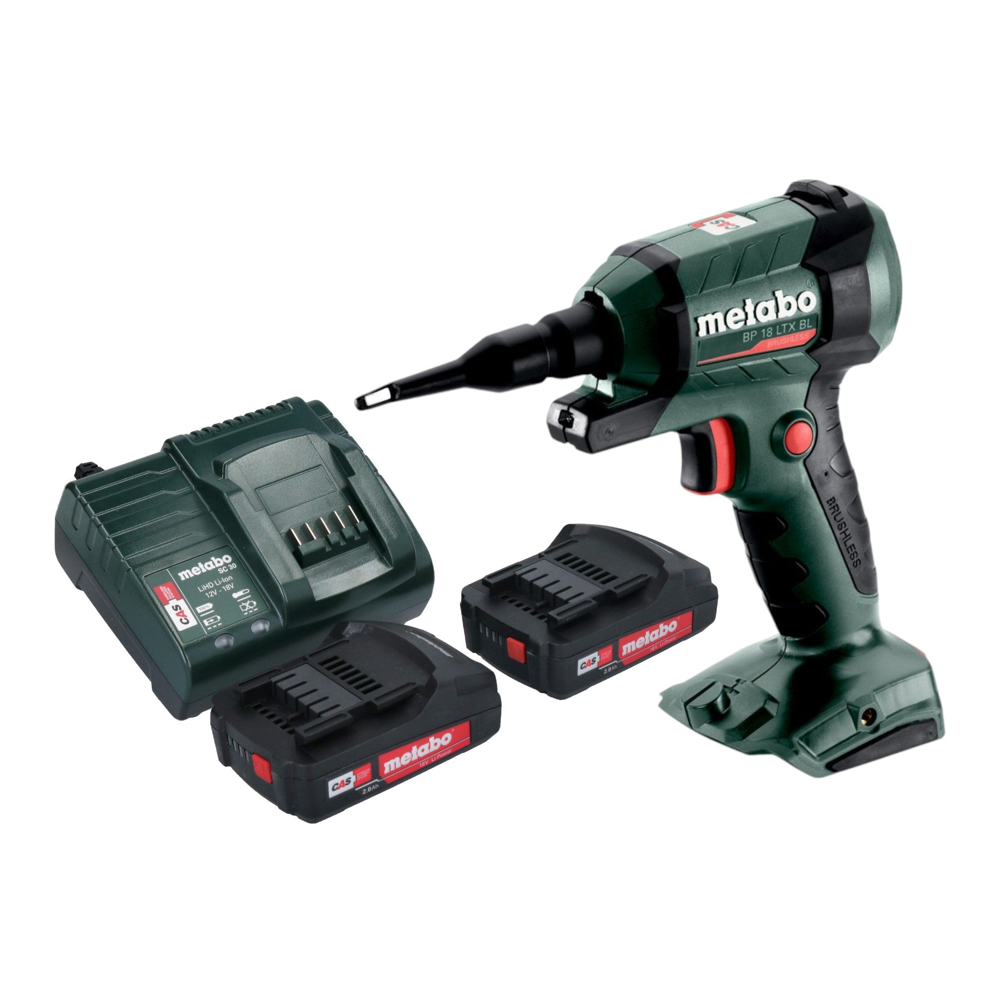 Metabo BP 18 LTX BL Akku Blaspistole 18 V Brushless 2x Akku 2 0 Ah Ladegeraet 0 - toolbrothers