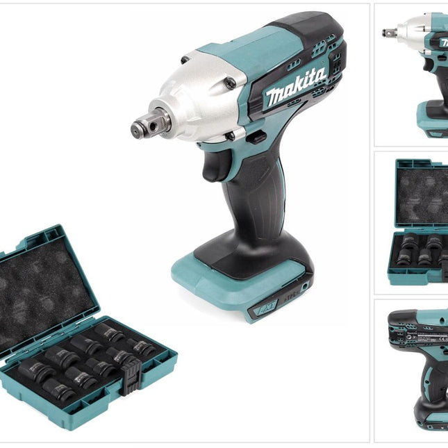 Makita DTW 190 Z 18 V Li-Ion Akku Schlagschrauber 1/2"  Solo + 9 tlg. Stecknuss-Set - Toolbrothers