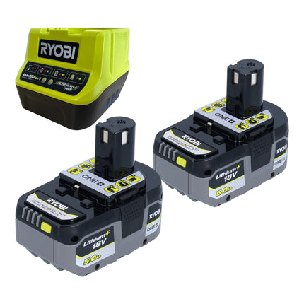 RYOBI RY18CS20A 18 V ONE+ Akku Kettensäge 20 cm Compact + 2x Akku 5,0 Ah + Ladegerät