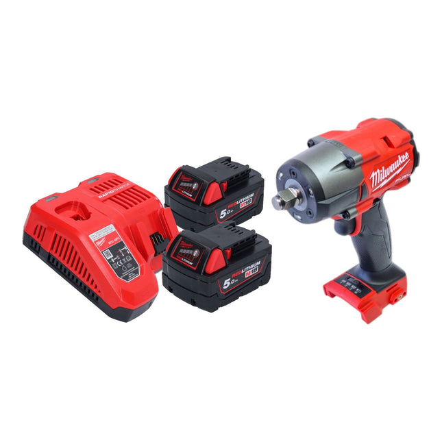 Milwaukee M18 FMTIW2F12 502 Akku Schlagschrauber 18 V 745 Nm 1 2 Brushless 2x Akku 5 0 Ah Ladegeraet 0 - toolbrothers