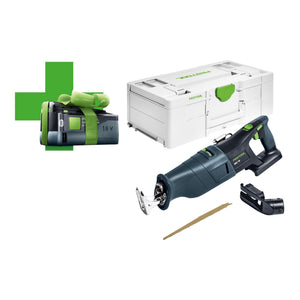 Festool RSC 18 EB-Basic-5,0 Akku Säbelsäge 18 V Brushless ( 578409 ) + 1x Akku 5,0 Ah + Systainer - ohne Ladegerät