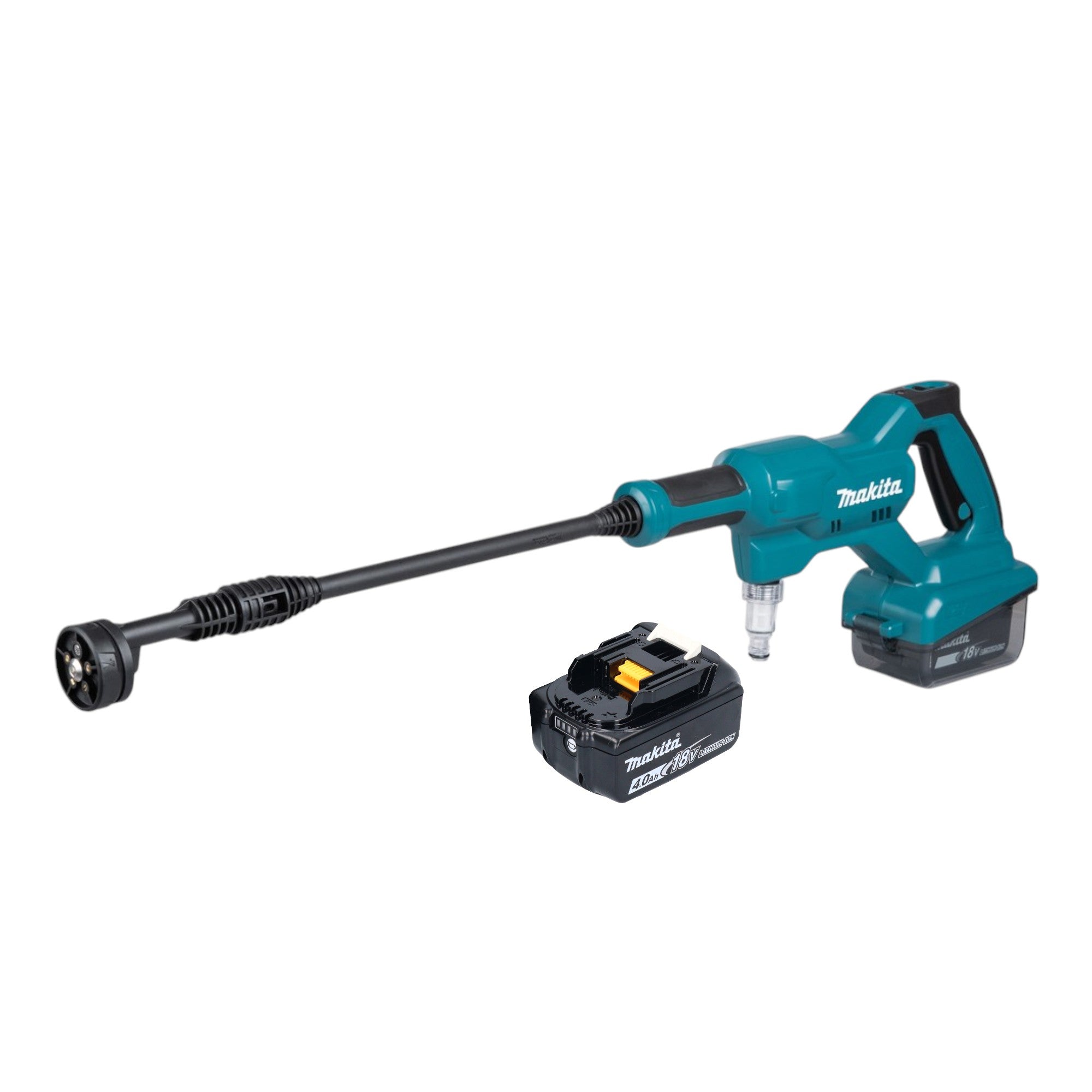 Makita DHW 180 M1 Akku Druckreiniger 18 V 24 bar 1x Akku 4 0 Ah ohne Ladegeraet 0 - toolbrothers