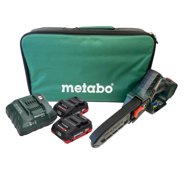 Metabo MS 18 LTX 15 Akku Gehoelzsaege 18 V 15 cm 5 m s 2x LiHD Akku 4 0 Ah Ladegeraet Tasche 0 - toolbrothers