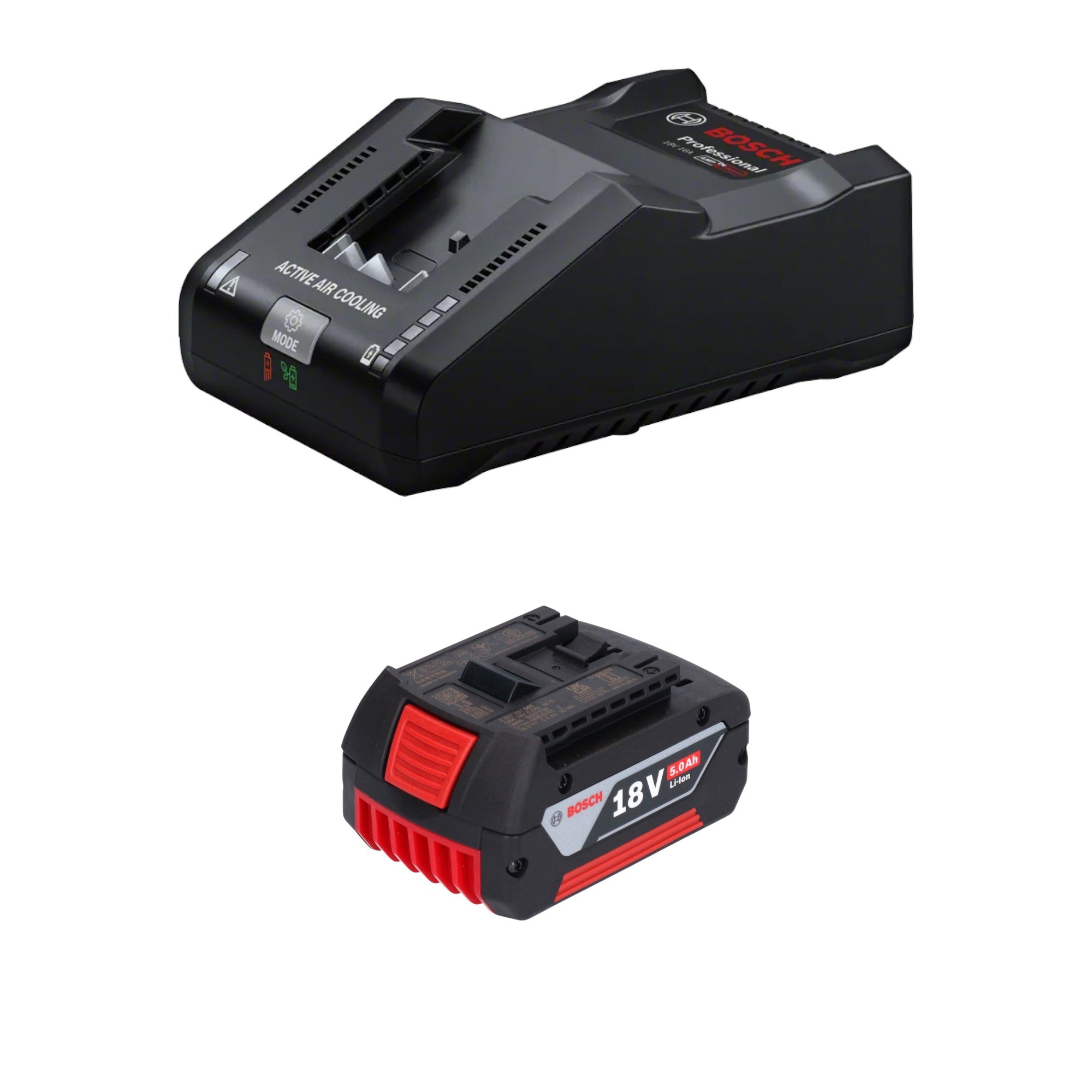 Bosch Starter Set 1x GBA 18 V 5 Ah 5000 mAh Li Ion Akku 1600A002U5 GAL 18V 160 Professional Ladegeraet 1600A02T5G  0 - toolbrothers