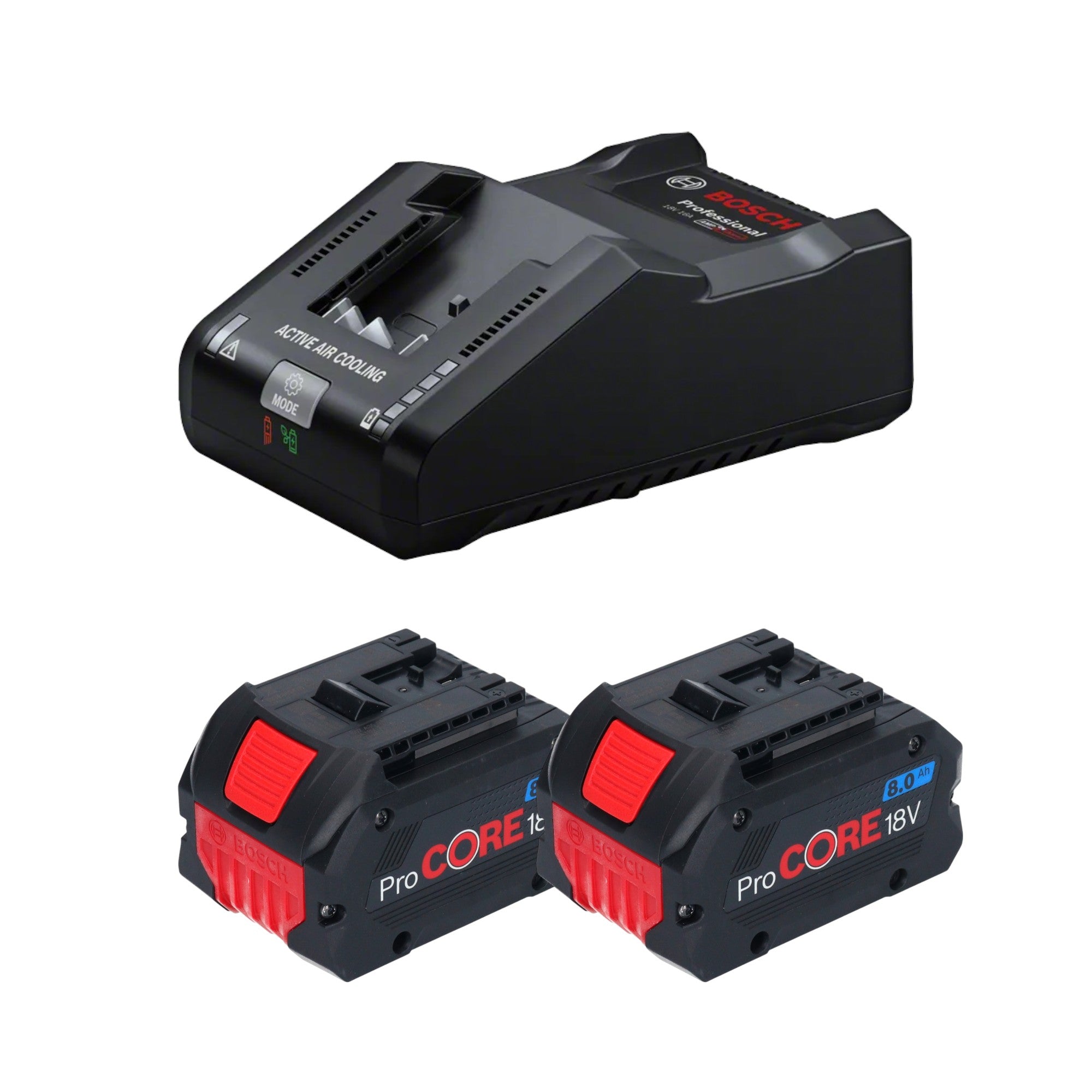 Bosch Starter Set 2x ProCORE 18 V 8 0 Ah Professional Li Ion Einschub Akku 2x 1600A016GK GAL 18V 160 Professional Ladegeraet 1600A02T5G  0 - toolbrothers