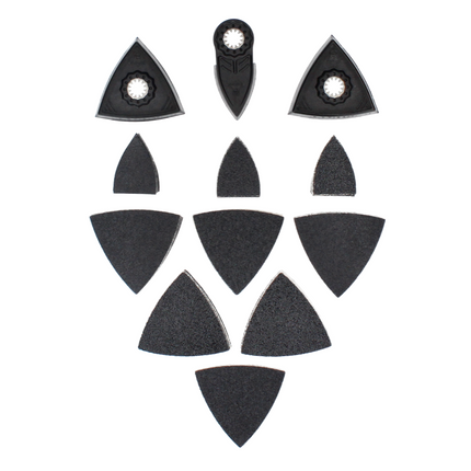 Fein Multimaster AMM 700 MAX AS herramienta multifunción sin cable 18 V Starlock Max Black Edition + juego de accesorios de lijado 63 piezas + L-Boxx - sin batería, sin cargador