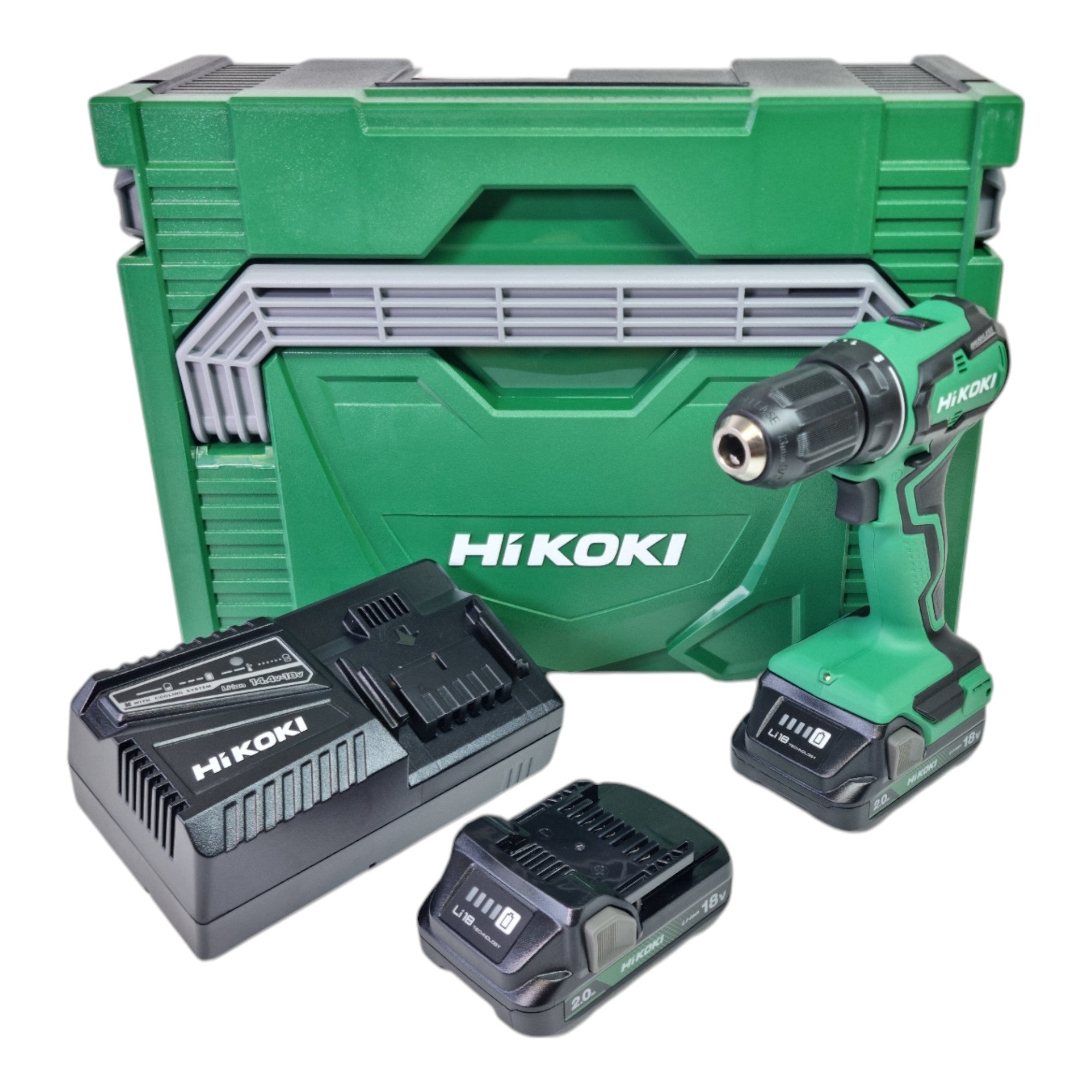 HiKOKI DS18 DDWRZ Akku Bohrschrauber 18 V 55 Nm Brushless 2x Akku 2 0 Ah Ladegeraet Koffer 0 - toolbrothers