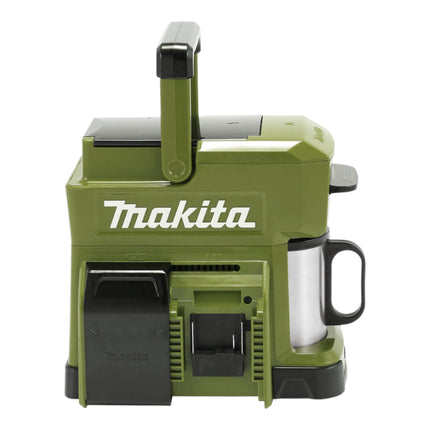 Makita DCM 501 SGO caffettiera a batteria 12 V max / 18 V oliva + 1x batteria ricaricabile 6,0 Ah + caricatore