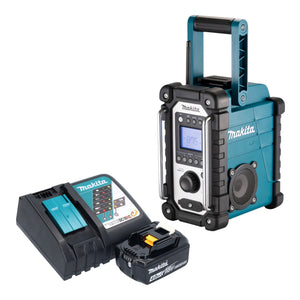 Makita DMR 116 RM1 Akku Baustellenradio 14,4 - 18 V AM FM AUX + 1x Akku 4,0 Ah + Ladegerät