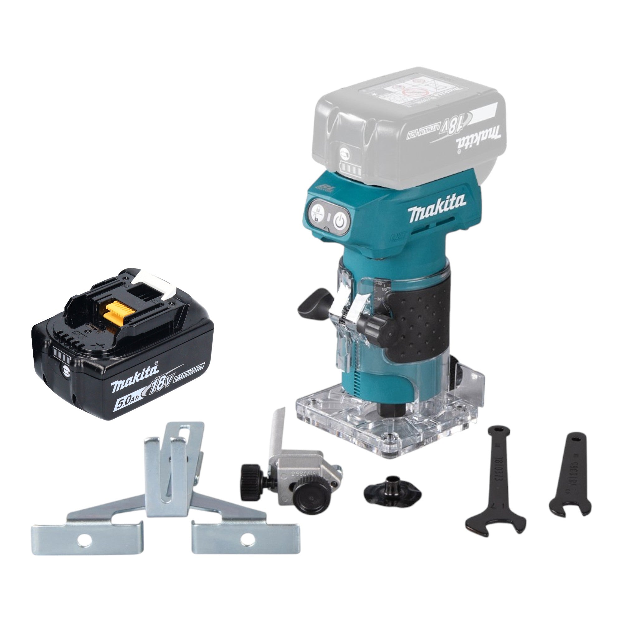 Makita DRT 52 T1 Akku Kantenfraese 18 V 6 mm Brushless 1x Akku 5 0 Ah ohne Ladegeraet 0 - toolbrothers