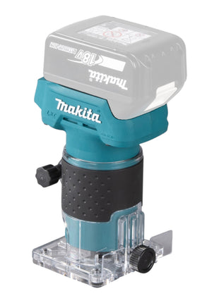 Makita DRT 52 STJ cordless edge router 18 V 6 mm brushless + 2x battery 5.0 Ah + charger + Makpac