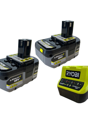 Ryobi R18AG-0 Cordless angle grinder 18 V ONE+ 115 mm + 2x battery 4.0 Ah + charger