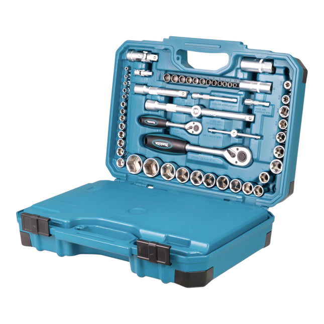 Makita E-17980 Tool set 231 pcs. 5/16" / 1/4" / 1/2" screwdriver / ratchet / spanner / bits + case