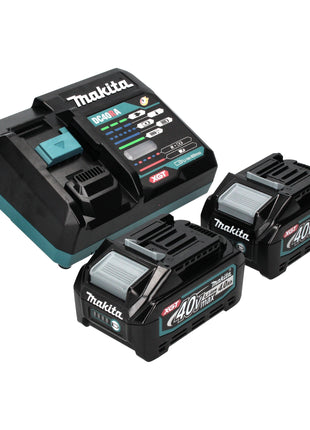 Makita GA 041 GM201 Akku Winkelschleifer 40 V max. 125 mm X-LOCK Brushless + 2x Akku 4,0 Ah + Ladegerät + Makpac