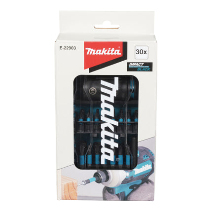 Makita E-22903 Bit and impact socket set 1/4" / 3/8" 30 pcs. IMPACT BLACK bits / impact sockets / socket spanners
