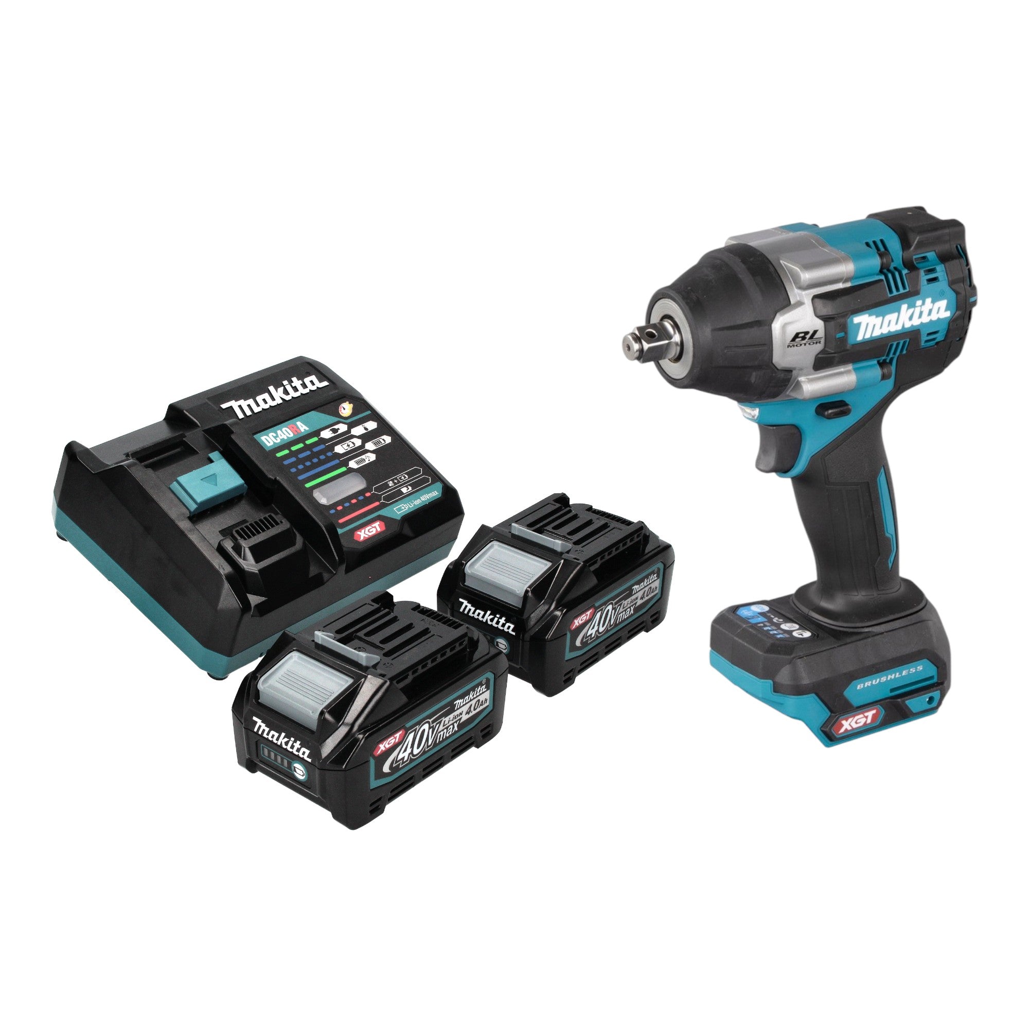 Makita TW 007 GM201 Akku Schlagschrauber 40 V max 760 Nm 1 2 Brushless 2x Akku 4 0 Ah Ladegeraet 0 - toolbrothers
