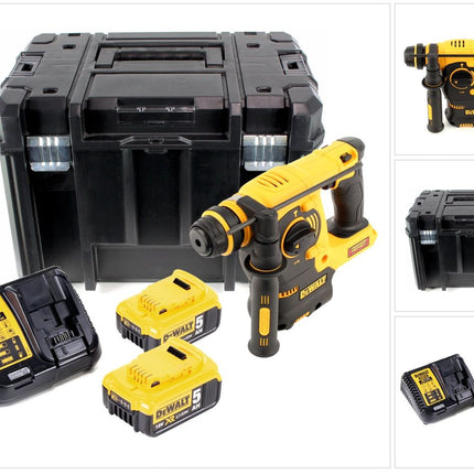 DeWalt DCH 253 P2 Akku Kombi Bohrhammer 18 V 2,1 J SDS plus + 2x Akku 5,0 Ah + Ladegerät + TSTAK - Toolbrothers
