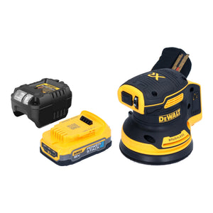 DeWalt DCW 210 E1 Akku Exzenterschleifer 18 V 125 mm Brushless + 1x Powerstack Akku 1,7 Ah + Ladegerät