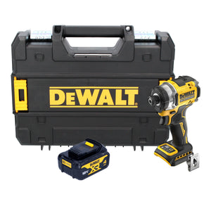 DeWalt DCF 860 NT Akku Schlagschrauber 18 V 282 Nm 1/4" Brushless + 1x Akku 4,0 Ah + TSTAK - ohne Ladegerät