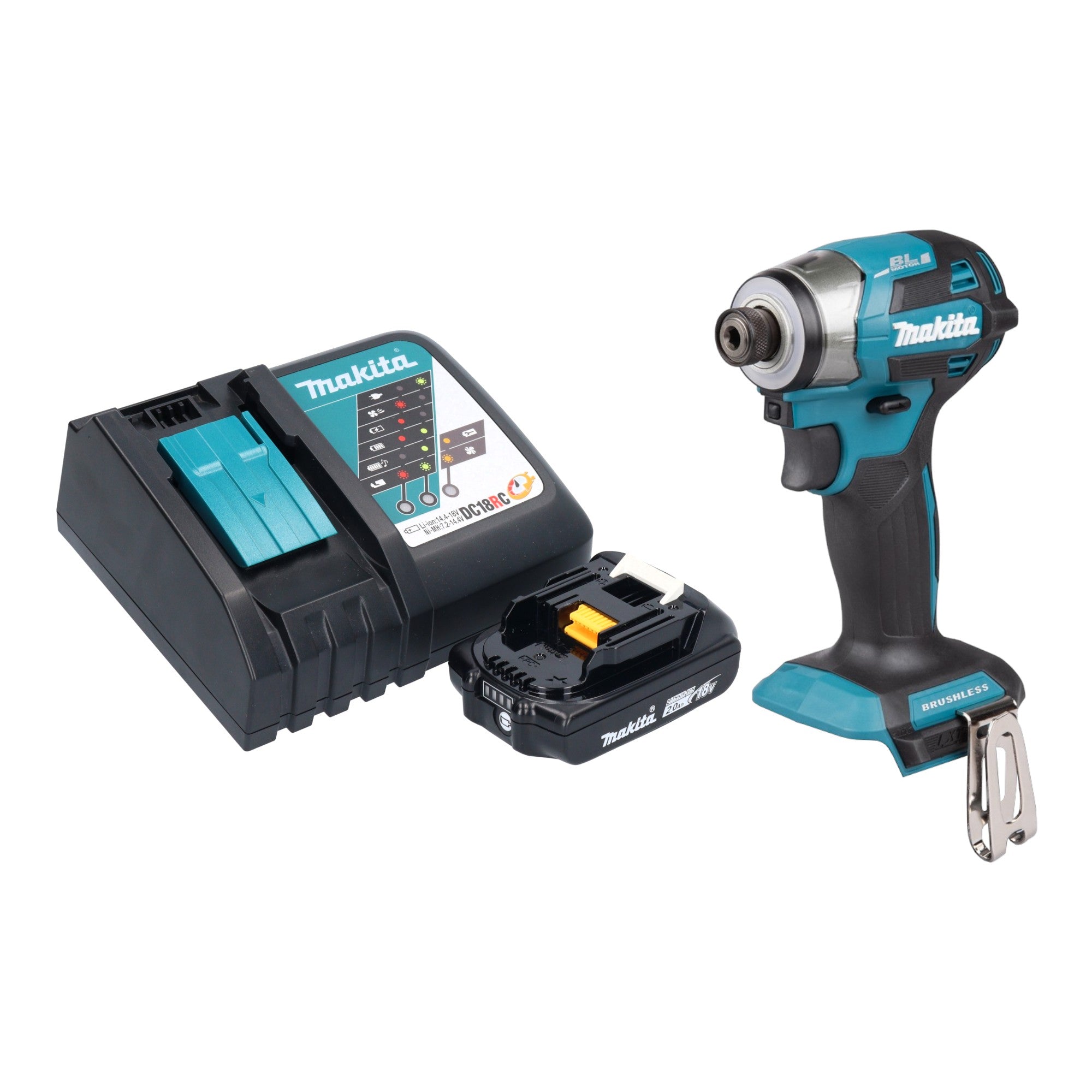 Makita DTD 173 RA1 Akku Schlagschrauber 18 V 180 Nm 1 4 Brushless 1x Akku 2 0 Ah Ladegeraet 0 - toolbrothers