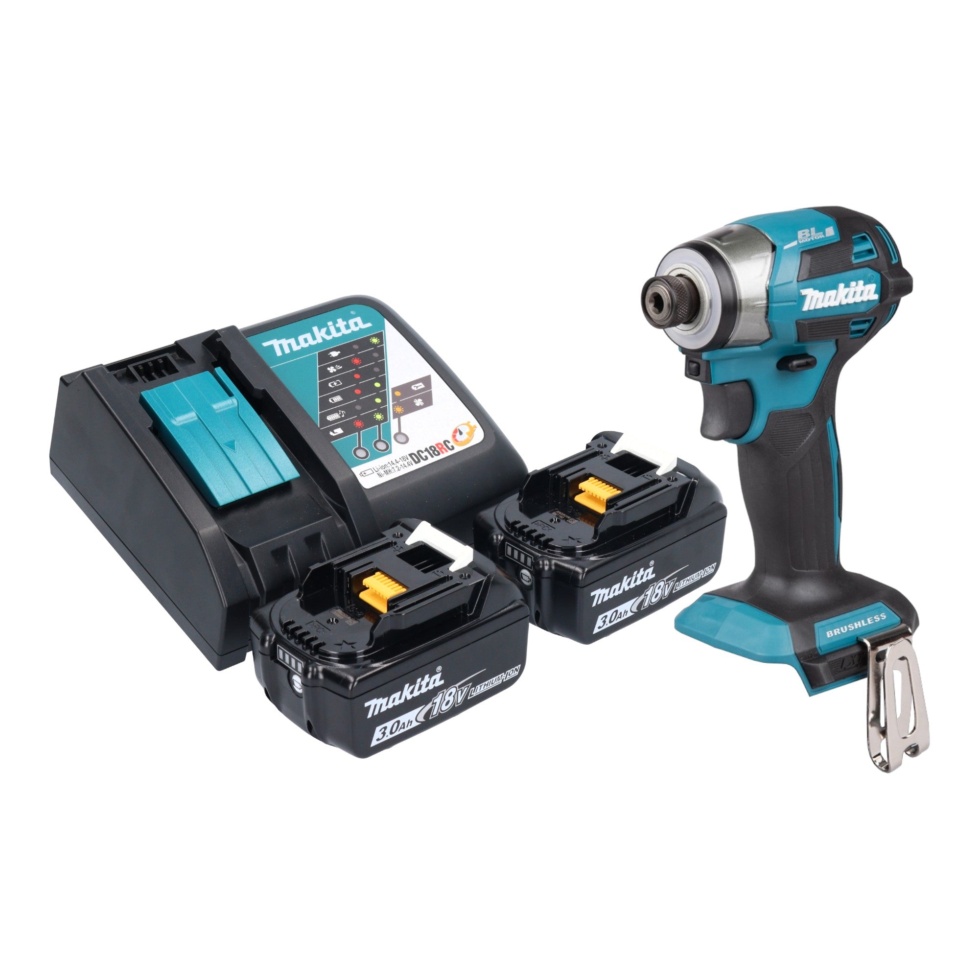 Makita DTD 173 RF Akku Schlagschrauber 18 V 180 Nm 1 4 Brushless 2x Akku 3 0 Ah Ladegeraet 0 - toolbrothers