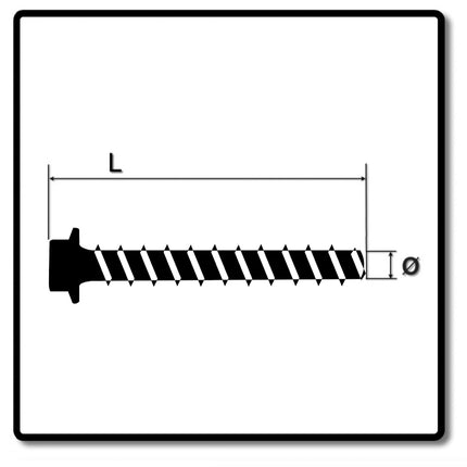 HECO MULTI-MONTI-plus SS Betonschraube 7,5 x 60 mm 50 Stk. SW 10 Sechskantkopf verzinkt A2K ( 48393 ) - Toolbrothers