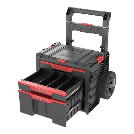 Toolbrothers RHINO L Cart 2 0 Plus Drawer 3 ECO Werkzeugkoffer auf Raedern 520 x 415 x 660 mm 12 l 2x 4 5 l abnehmbarer Doppelteleskopgriff 2 - toolbrothers