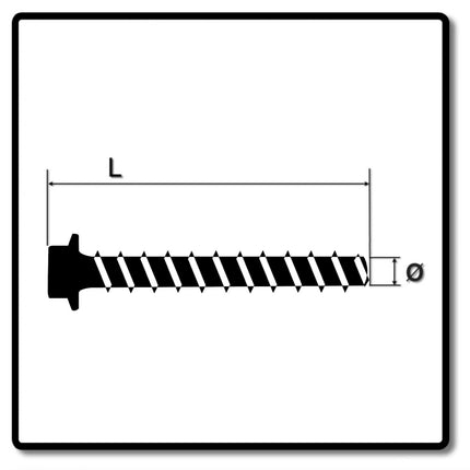 HECO MULTI-MONTI-plus SS Betonschraube 10 x 70 mm 25 Stk. SW 13 Sechskantkopf verzinkt A2K ( 48401 ) - Toolbrothers