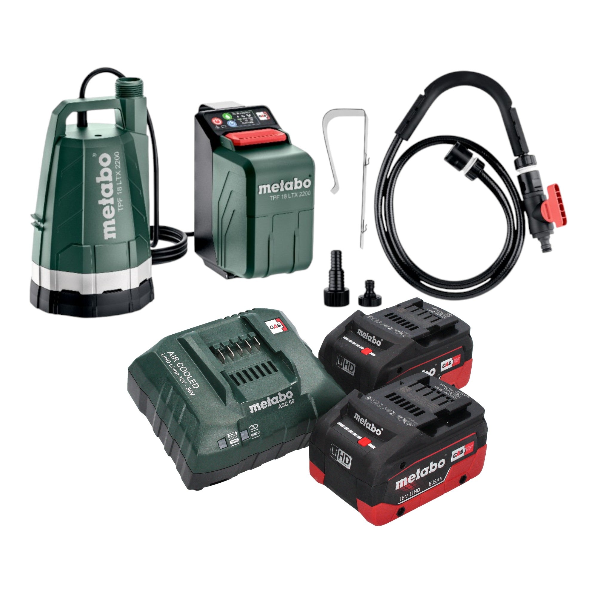 Metabo TPF 18 LTX 2200 Akku Tauch und Regenfasspumpe 18 V 2200 l h 2x LiHD Akku 5 5 Ah Ladegeraet 0 - toolbrothers
