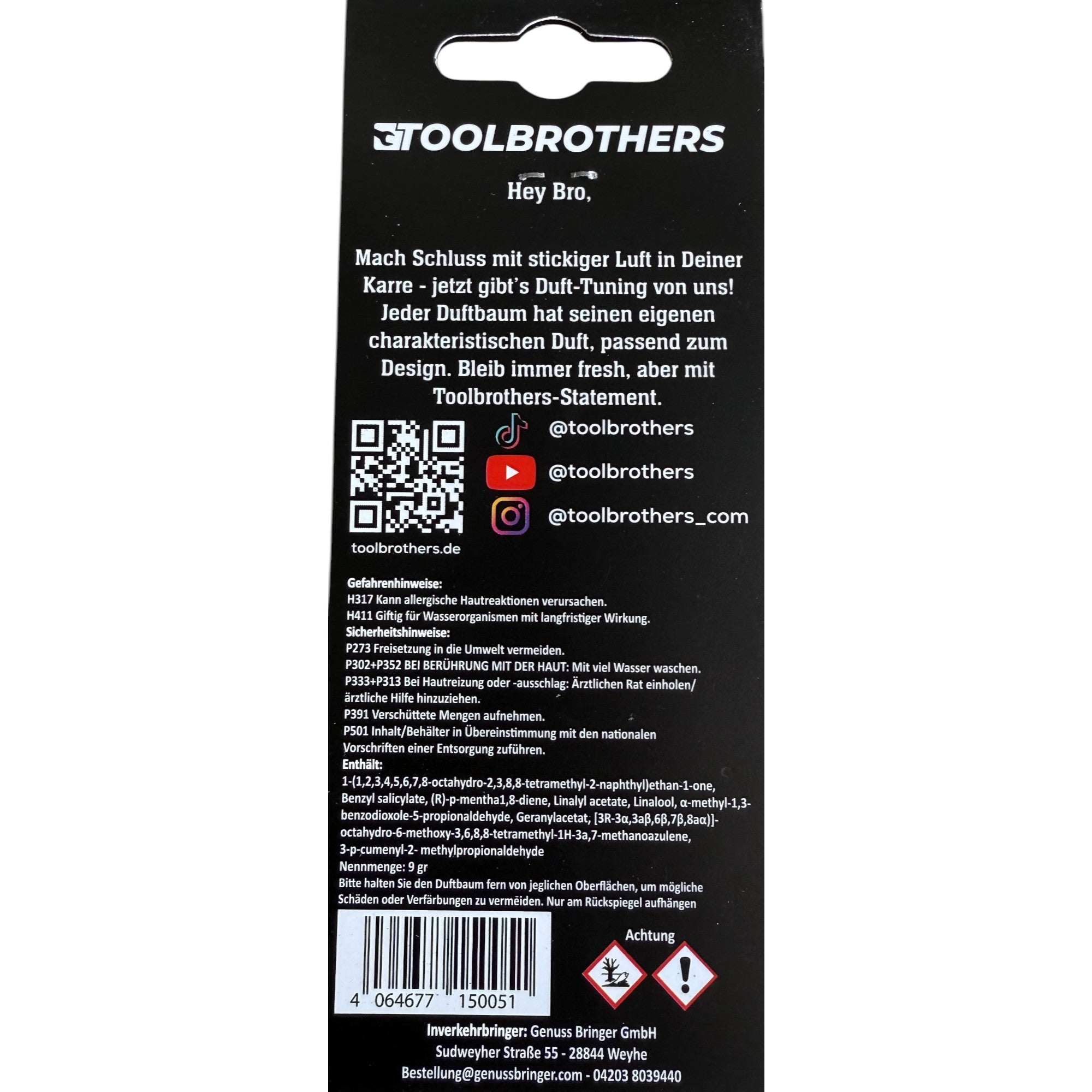 Toolbrothers Duftbaum Kippen Design Duft GUILTY klassisch maskuline Duftnoten 3 - toolbrothers