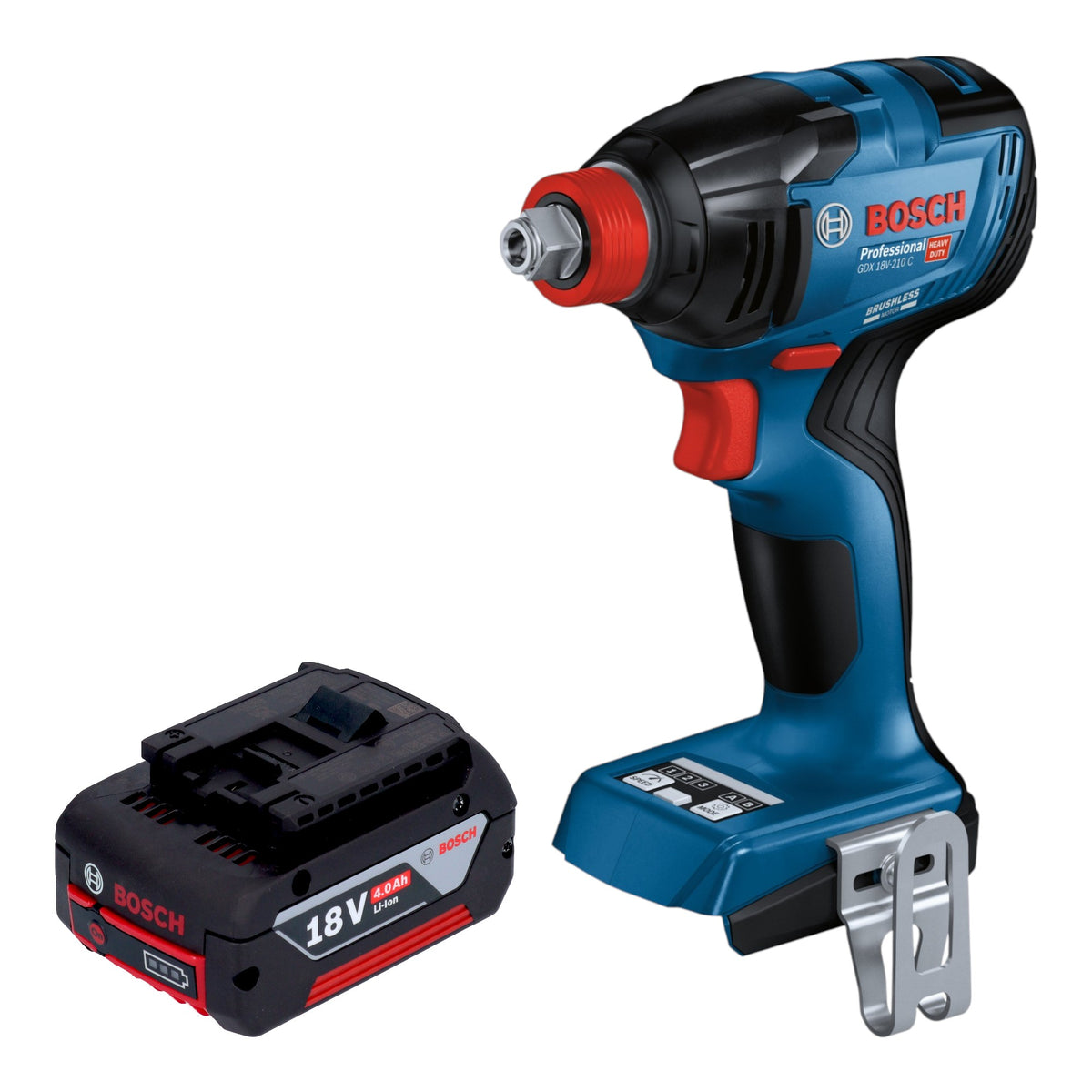 Bosch GDX 18V-210 C Professional Akku Drehschlagschrauber 18 V 210 Nm Brushless + 1x Akku 4,0 Ah - ohne Ladegerät
