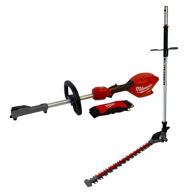 Milwaukee M18 FOPH2-HTA-0 18 V brushless battery base unit + hedge trimmer attachment - without battery, without charger