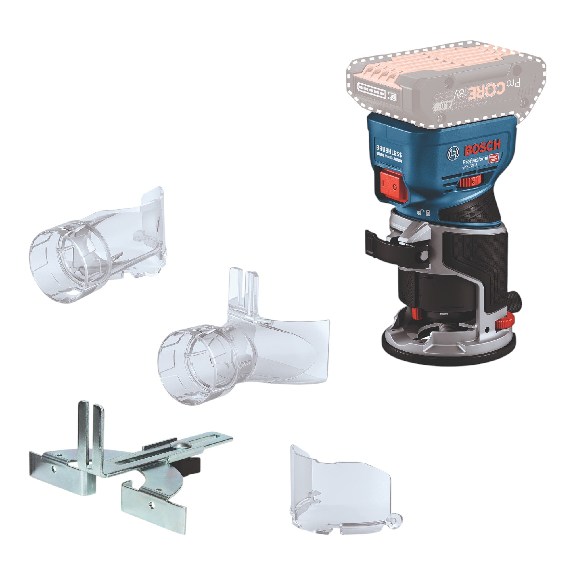 Bosch GKF 18V 8 Professional Akku Kantenfraese 18 V 8 0 mm Brushless 1x ProCORE Akku 4 0 Ah ohne Ladegeraet 1 - toolbrothers