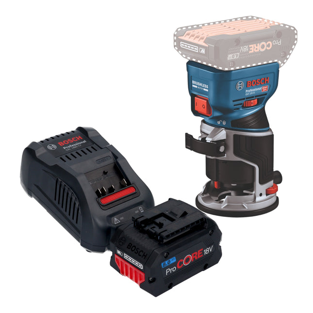 Bosch GKF 18V 8 Professional Akku Kantenfraese 18 V 8 0 mm Brushless 1x ProCORE Akku 8 0 Ah Ladegeraet 0 - toolbrothers