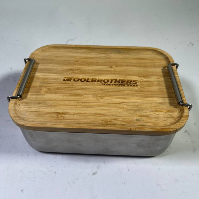 Toolbrothers Fan Edelstahl Brotdose mit Bambus Deckel 1200 ml Gebraucht 1 - toolbrothers
