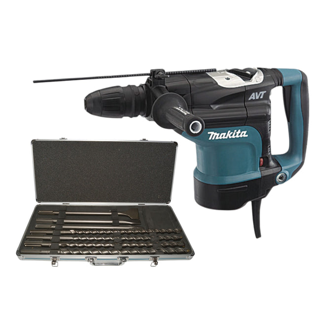 Makita HR 4511 C Kombihammer 1350 Watt SDS Max 9 4 J 7 tlg Bohrer und Meissel Set 0 - toolbrothers