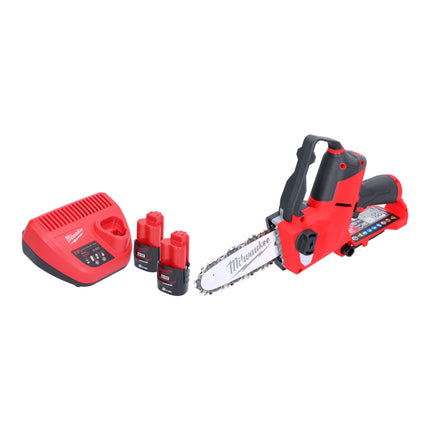 Milwaukee M12 FHS 202 Akku Astsaege 12 V 15 cm Brushless 2x Akku 2 0 Ah Ladegeraet 0 - toolbrothers