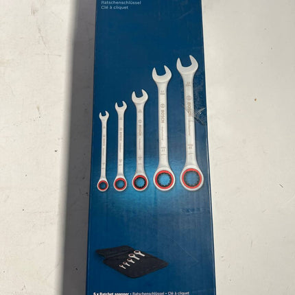 Bosch Maulschluessel 1600A02Z3D Professional Maul Ringratschenschluessel Set 5 teilig 8 19mm Neuwertig 1 - toolbrothers