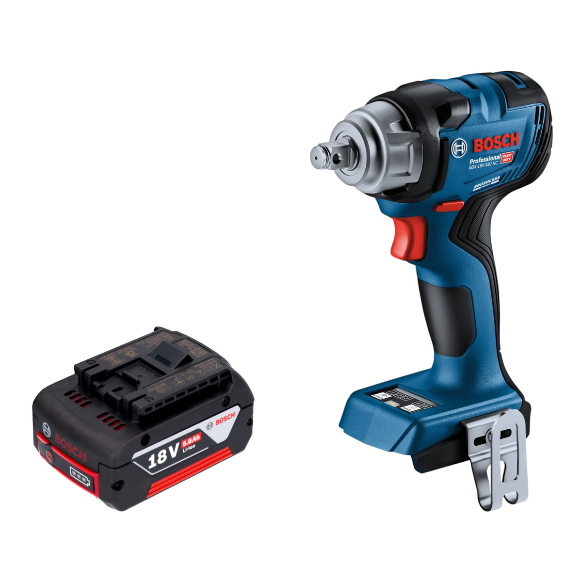 Bosch GDS 18V-330 HC Professional Akku Schlagschrauber 18 V 330 Nm 1/2" Brushless + 1x Akku 5,0 Ah - ohne Ladegerät