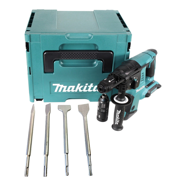 Makita DHR 264 ZJ Akku Bohrhammer 36 V 2x 18 V 3 0 J SDS Plus 4 tlg Meissel Set Makpac ohne Akku ohne Ladegeraet 0 - toolbrothers