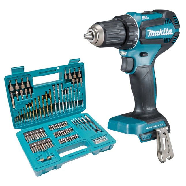 Makita DDF 485 Z Akku Bohrschrauber 18 V 50 Nm Brushless 102 tlg Bit Bohrer Set ohne Akku ohne Ladegeraet 0 - toolbrothers
