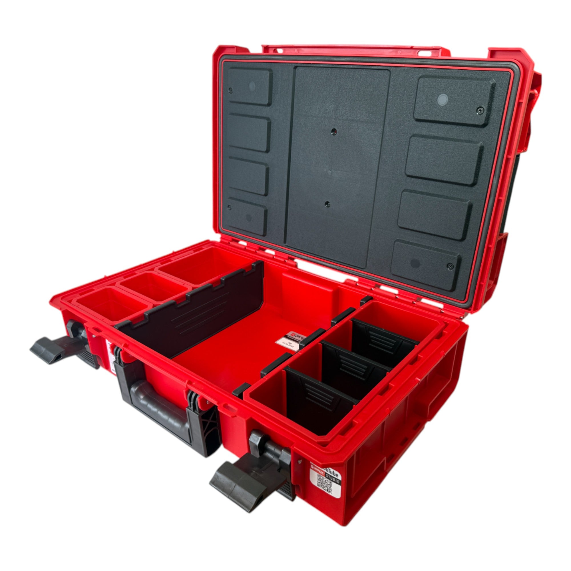 Qbrick System ONE 200 Profi RED ULTRA HD Custom Werkzeugkoffer modularer Organizer 585 x 385 x 190 mm 15 4 l stapelbar IP66 alte Version 4 - toolbrothers