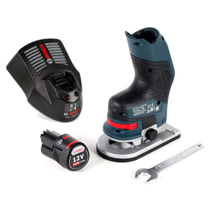 Bosch GKF 12V-8 Akku Kantenfräse 12V + 1x Akku 3,0Ah Akku + Schnellladegerät