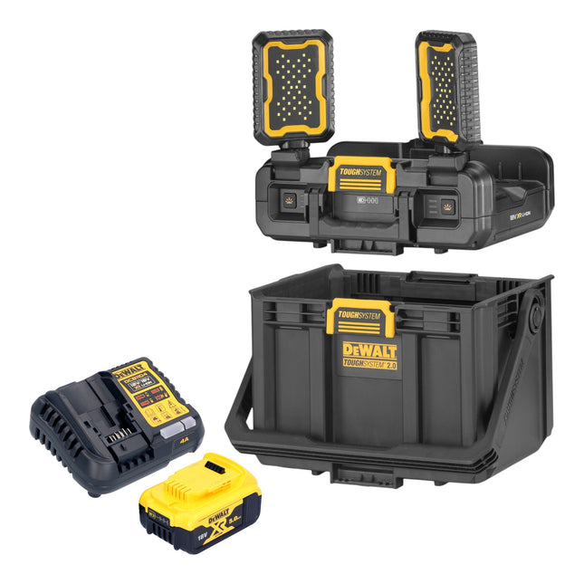 DeWalt DWST08061 1 Werkzeugbox mit integrierten Leuchten 395 x 352 x 255 mm ToughSystem 2 0 1x Akku 5 0 Ah Ladegeraet 0 - toolbrothers