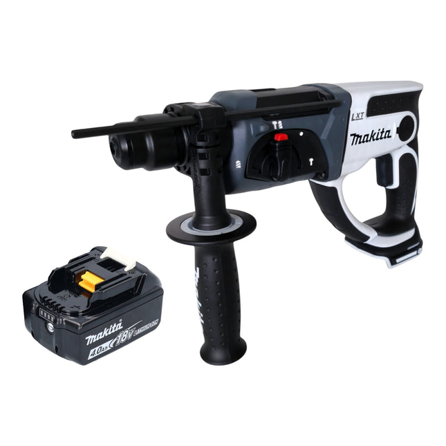 Makita DHR 202 M1W Akku Bohrhammer 18 V 20 mm 2 0 J weiss 1x Akku 4 0 Ah ohne Ladegeraet 0 - toolbrothers